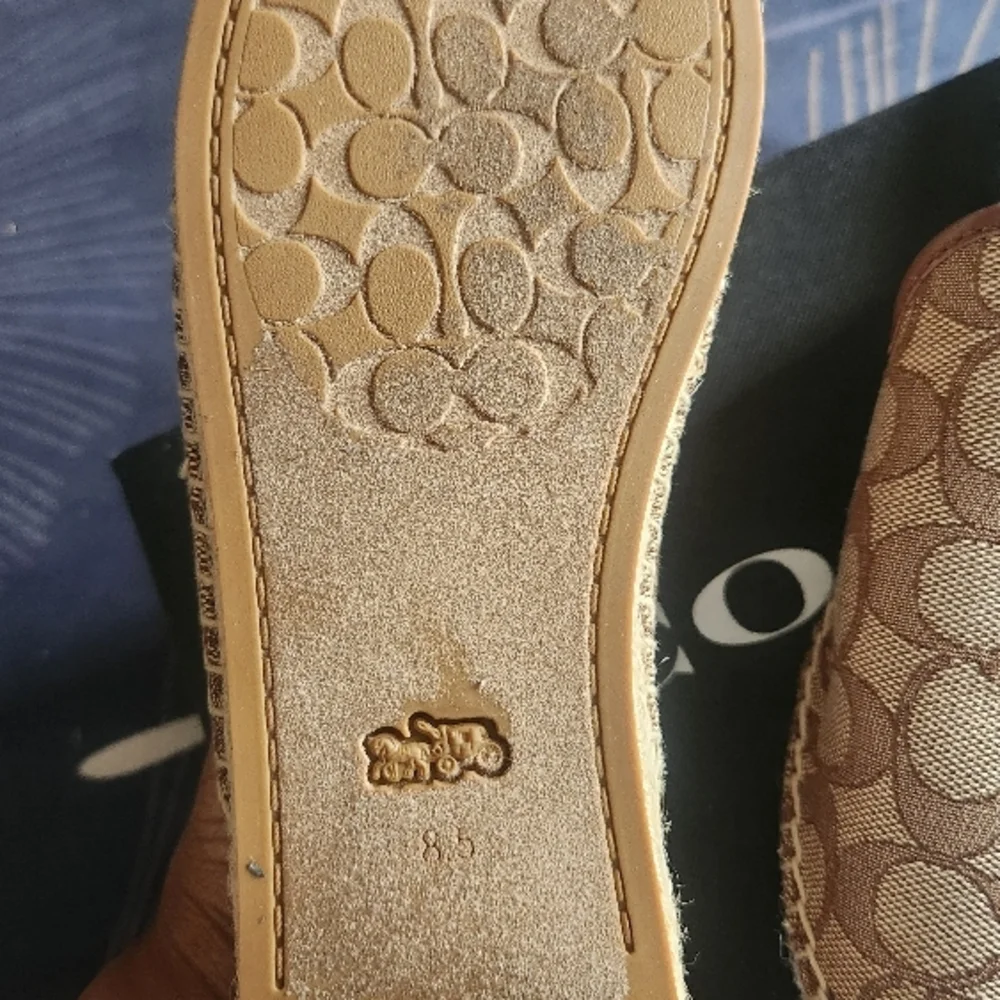 Coach Women's Beige Slip-On Shoes - Picture 3 of 3